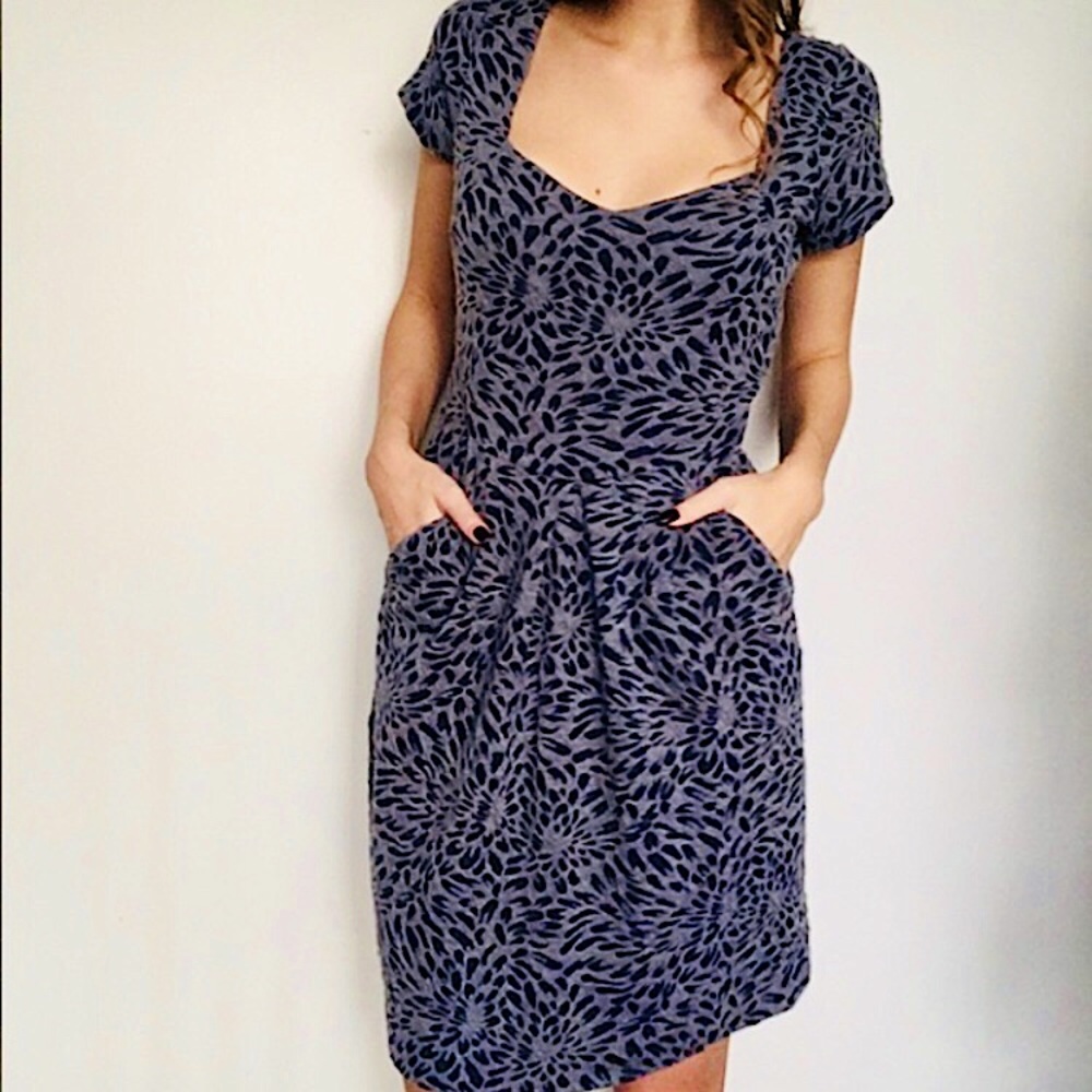 Anthro Deletta Floral Lace Sweetheart Dress!